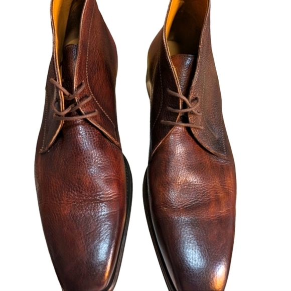 Magnanni Maren Chukka Spain Pebbled Leather Brown Boot...Size 10 - Picture 5 of 13